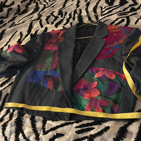 Vintage Cropped patchwork blazer, size 42 - Picture 10 of 10